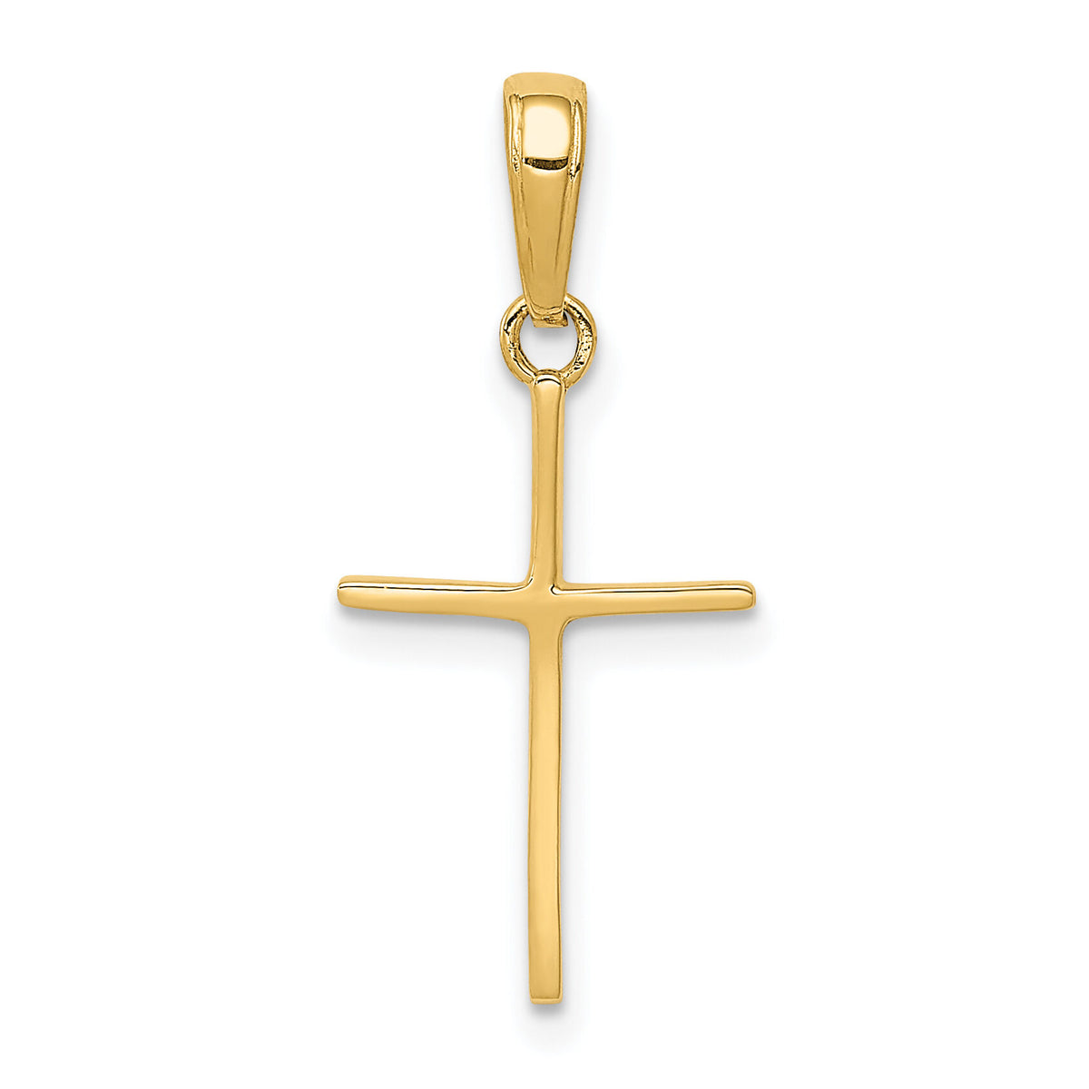 14k Polished Cross Pendant-C3782