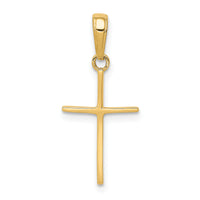14k Polished Cross Pendant-C3782