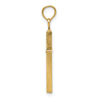 14k Polished Cross Pendant-C3783