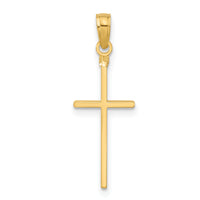 14k Polished Cross Pendant-C3783