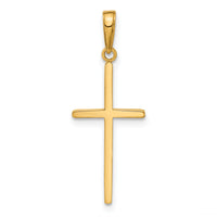 14k Polished Cross Pendant-C3784