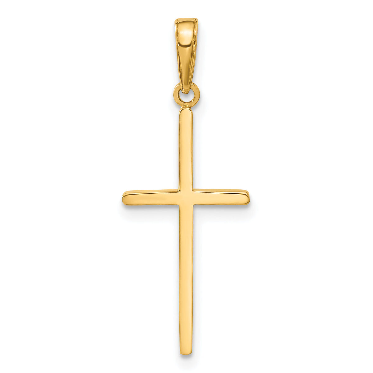 14k Polished Cross Pendant-C3784