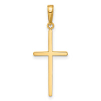 14k Polished Cross Pendant-C3784