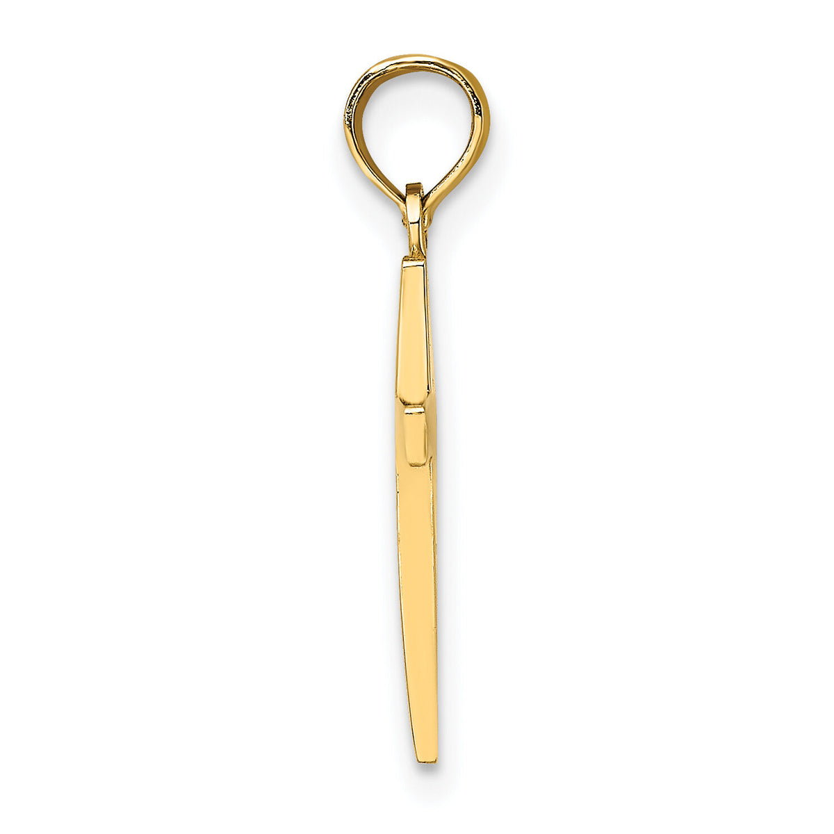 14k Beveled Cross Charm-C3785