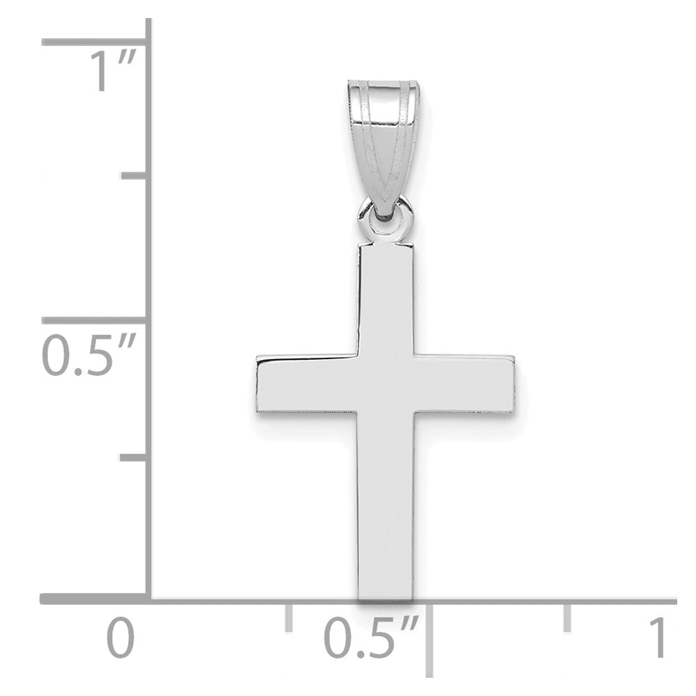 14k White Gold Polished Cross Charm-C3787W