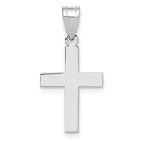 14k White Gold Polished Cross Charm-C3787W