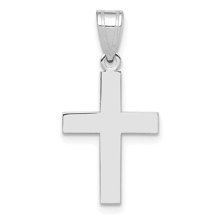 14k White Gold Polished Cross Charm-C3787W