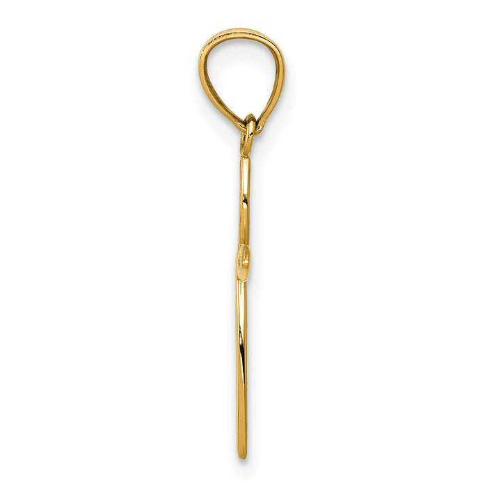 14k Passion Cross Charm-C3804