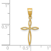 14k Passion Cross Charm-C3804