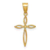 14k Passion Cross Charm-C3804