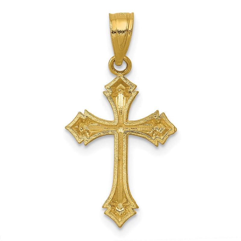 14k Diamond-cut Passion Cross Charm-C3811