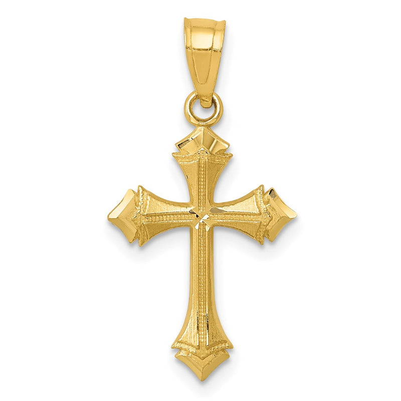 14k Diamond-cut Passion Cross Charm-C3811