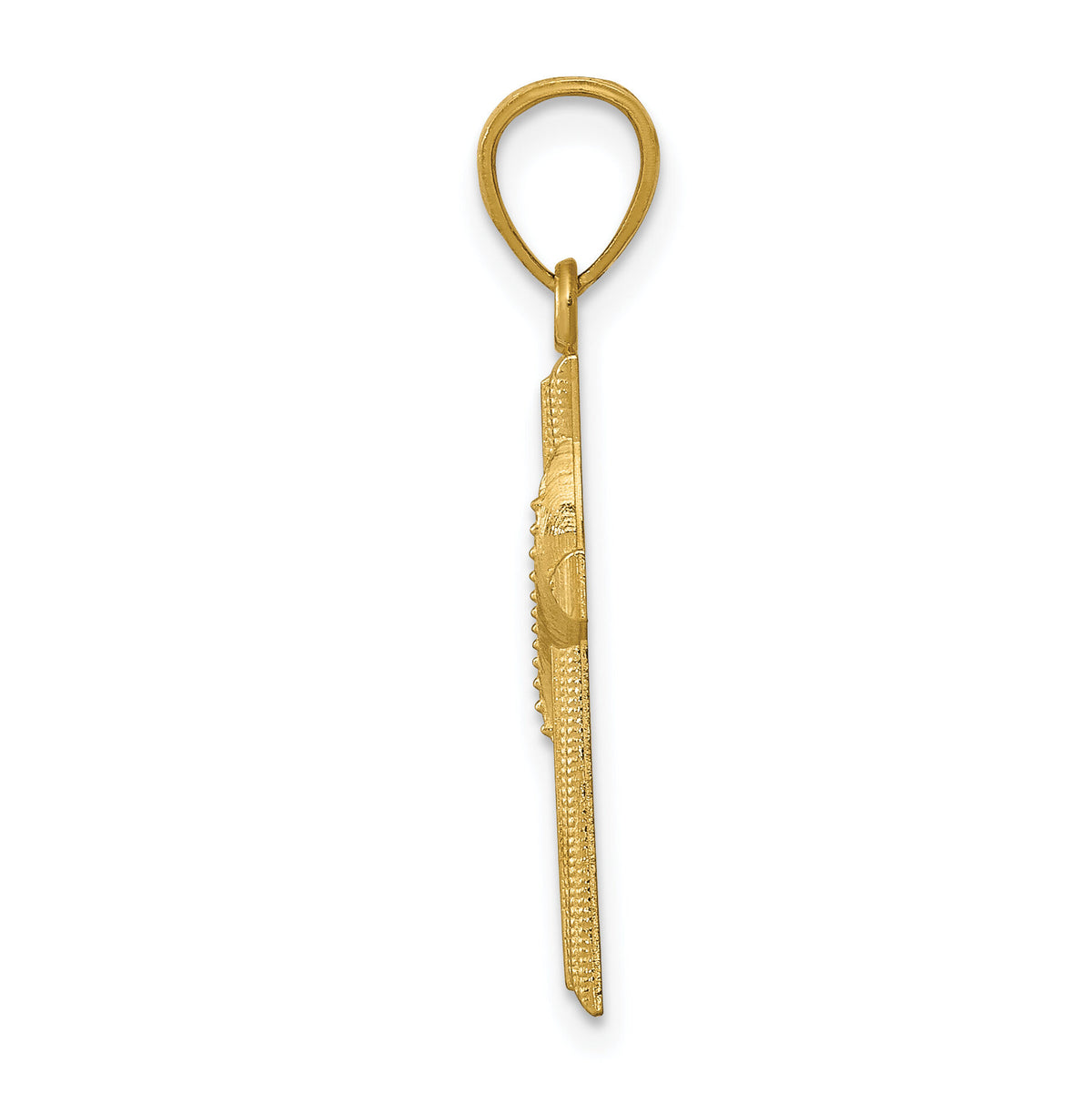 14k Polished Cross Pendant-C3813