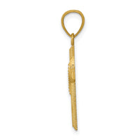 14k Polished Cross Pendant-C3813