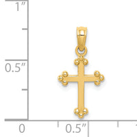 14k Budded Cross Charm-C3818