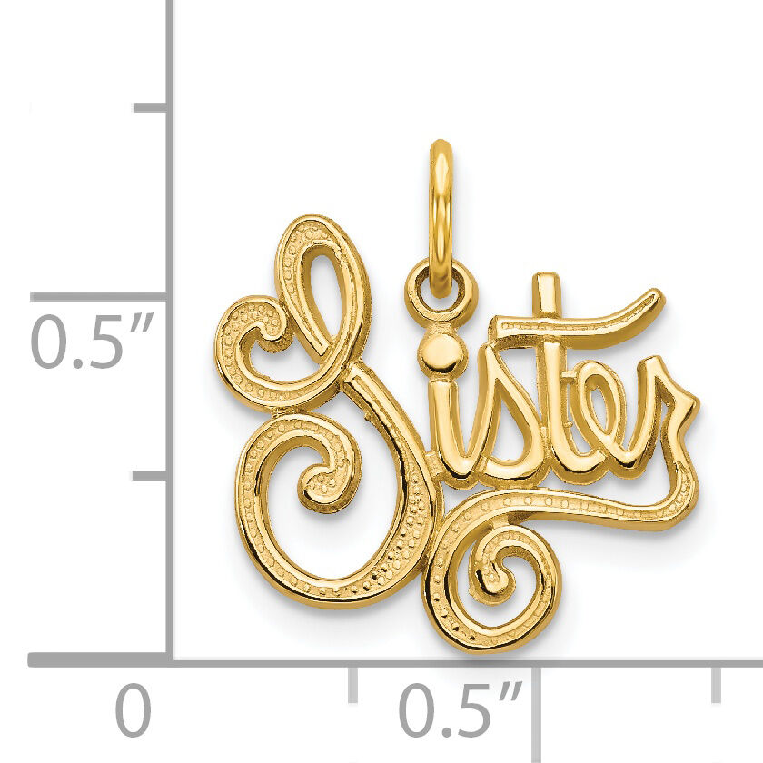 14k SISTER Charm-C382