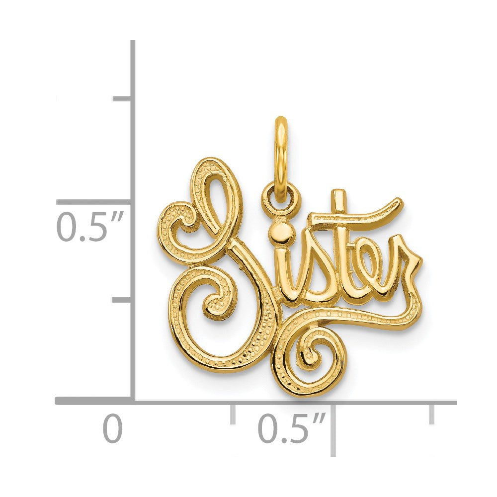 14k SISTER Charm-C382