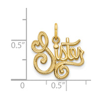 14k SISTER Charm-C382