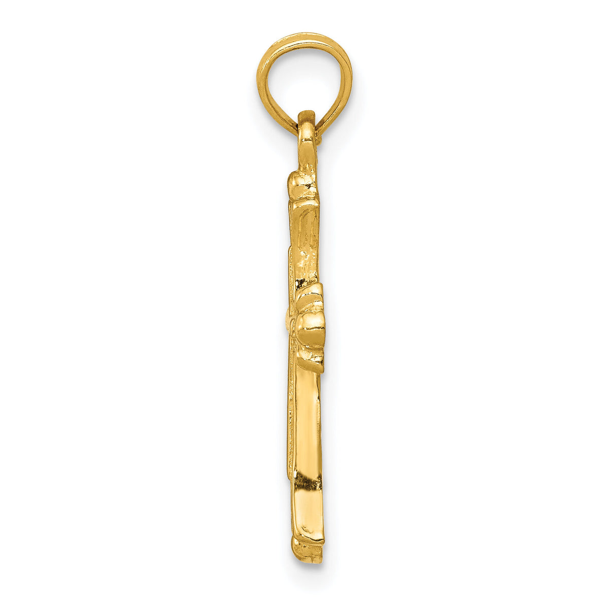 14k Budded Cross Charm-C3827