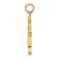 14k Budded Cross Charm-C3827