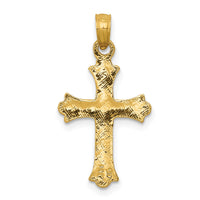 14k Budded Cross Charm-C3827