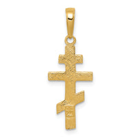 14k Eastern Orthodox Cross Pendant-C3835