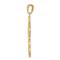 14k Satin Crucifix Pendant-C3837