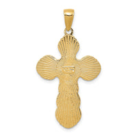 14k Satin Crucifix Pendant-C3837