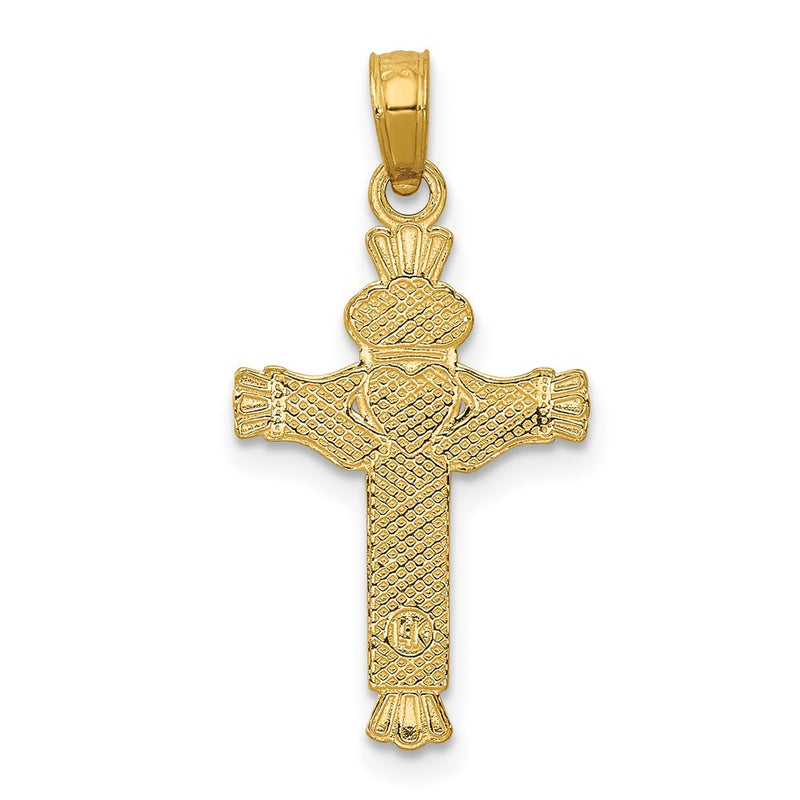 14k Claddagh Cross Charm-C3838