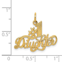 14k #1 DAUGHTER Charm-C385
