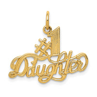 14k #1 DAUGHTER Charm-C385