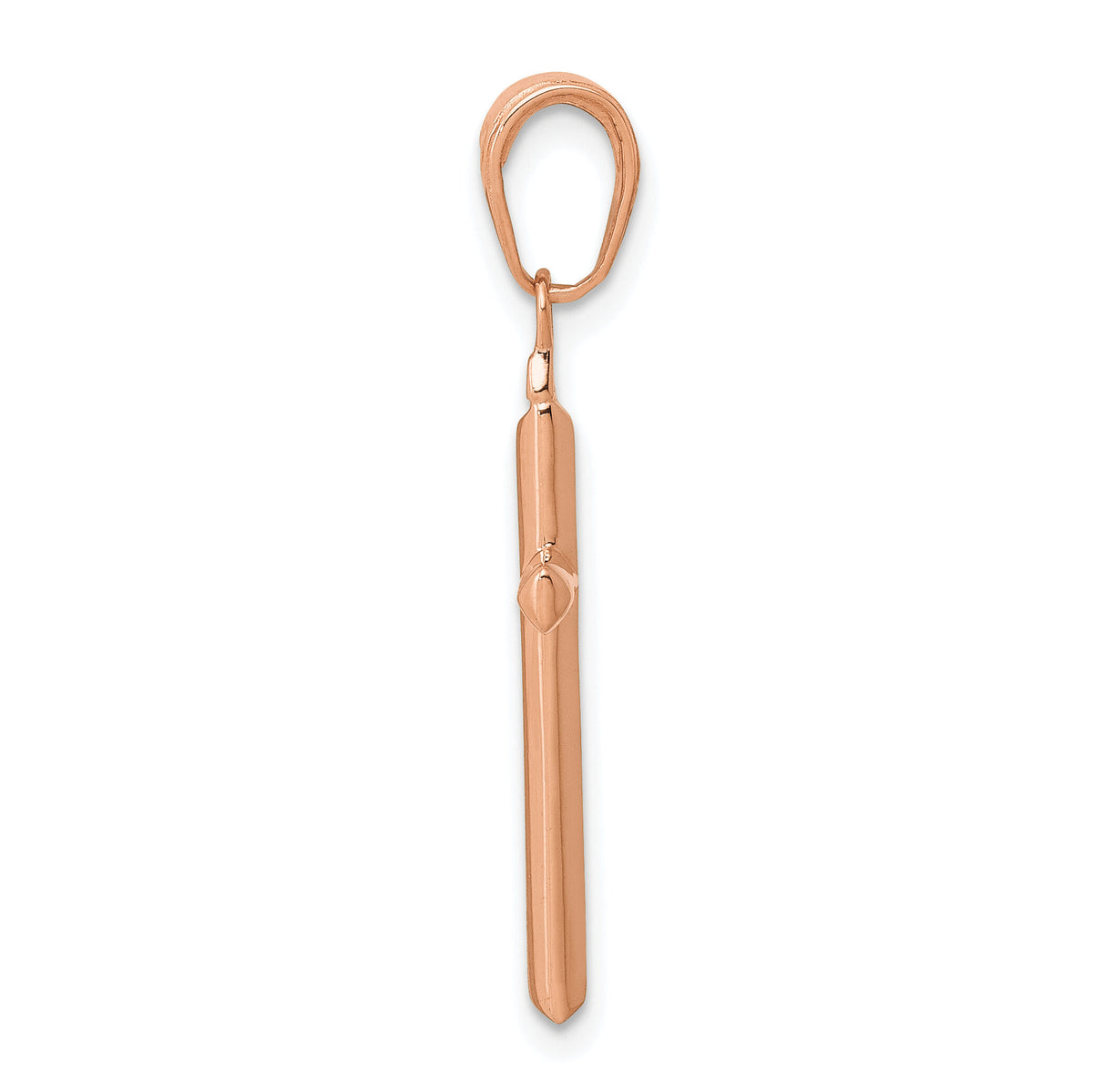 14k Rose Gold Reversible Latin Cross Pendant-C3865R