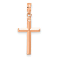 14k Rose Gold Reversible Latin Cross Pendant-C3865R