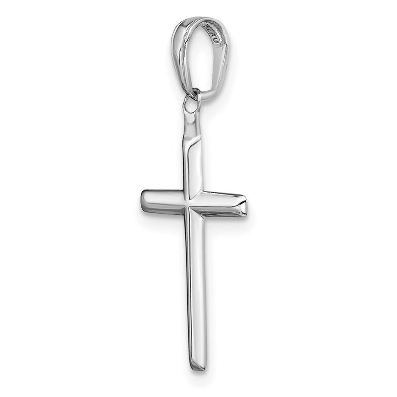 14k White Gold Reversible Latin Cross Pendant-C3865W