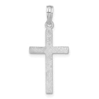 14K White Gold Latin Cross Pendant-C3866W