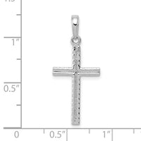 14K White Gold Latin Cross Pendant-C3866W