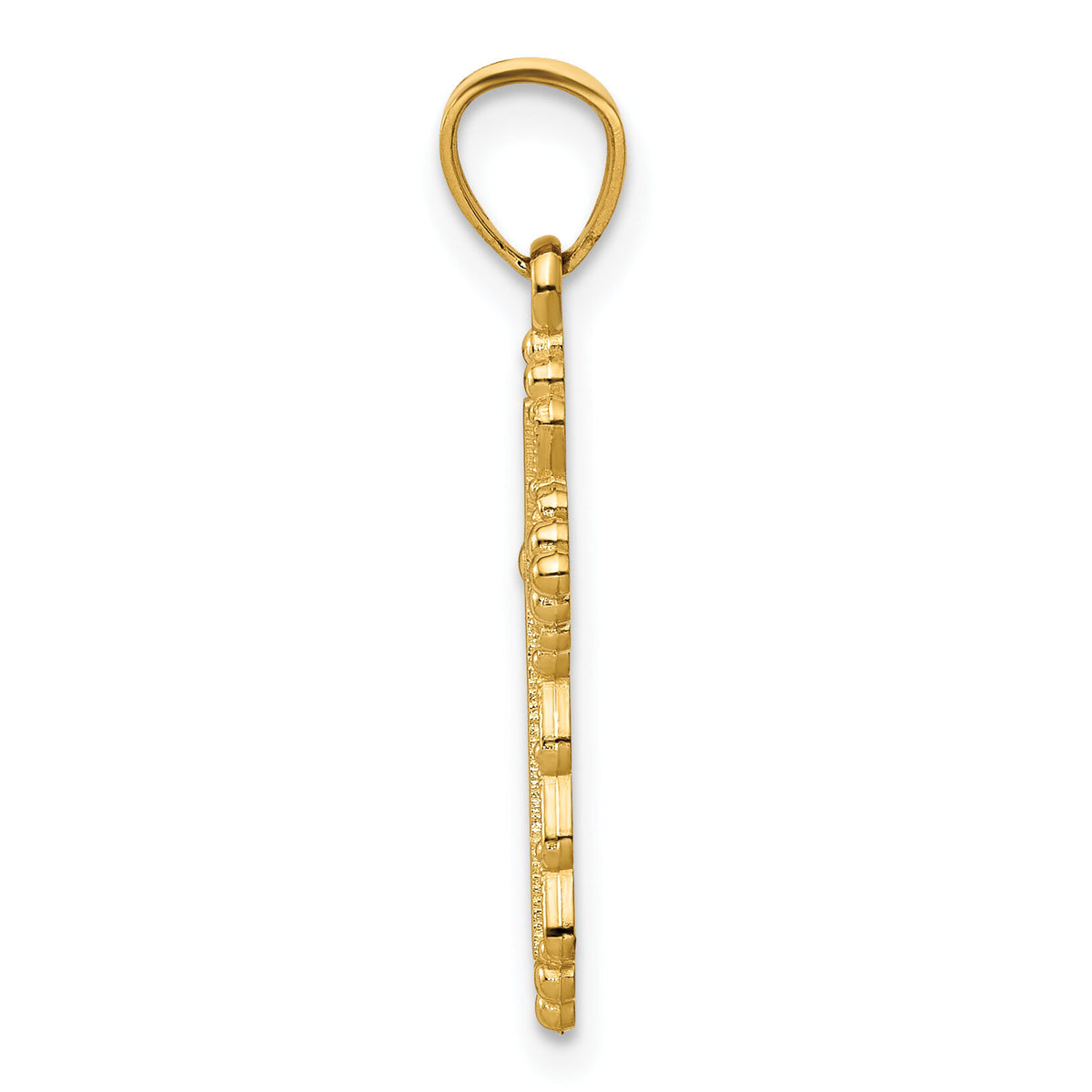 14k Budded Cross Charm-C3872