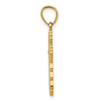14k Budded Cross Charm-C3872