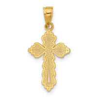 14k Budded Cross Charm-C3872