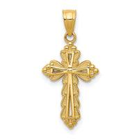 14k Budded Cross Charm-C3872