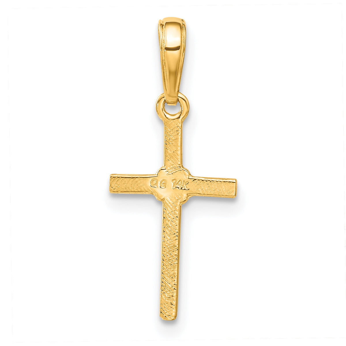 14k Polished Cross Charm-C3882