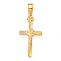 14k Polished Cross Charm-C3882