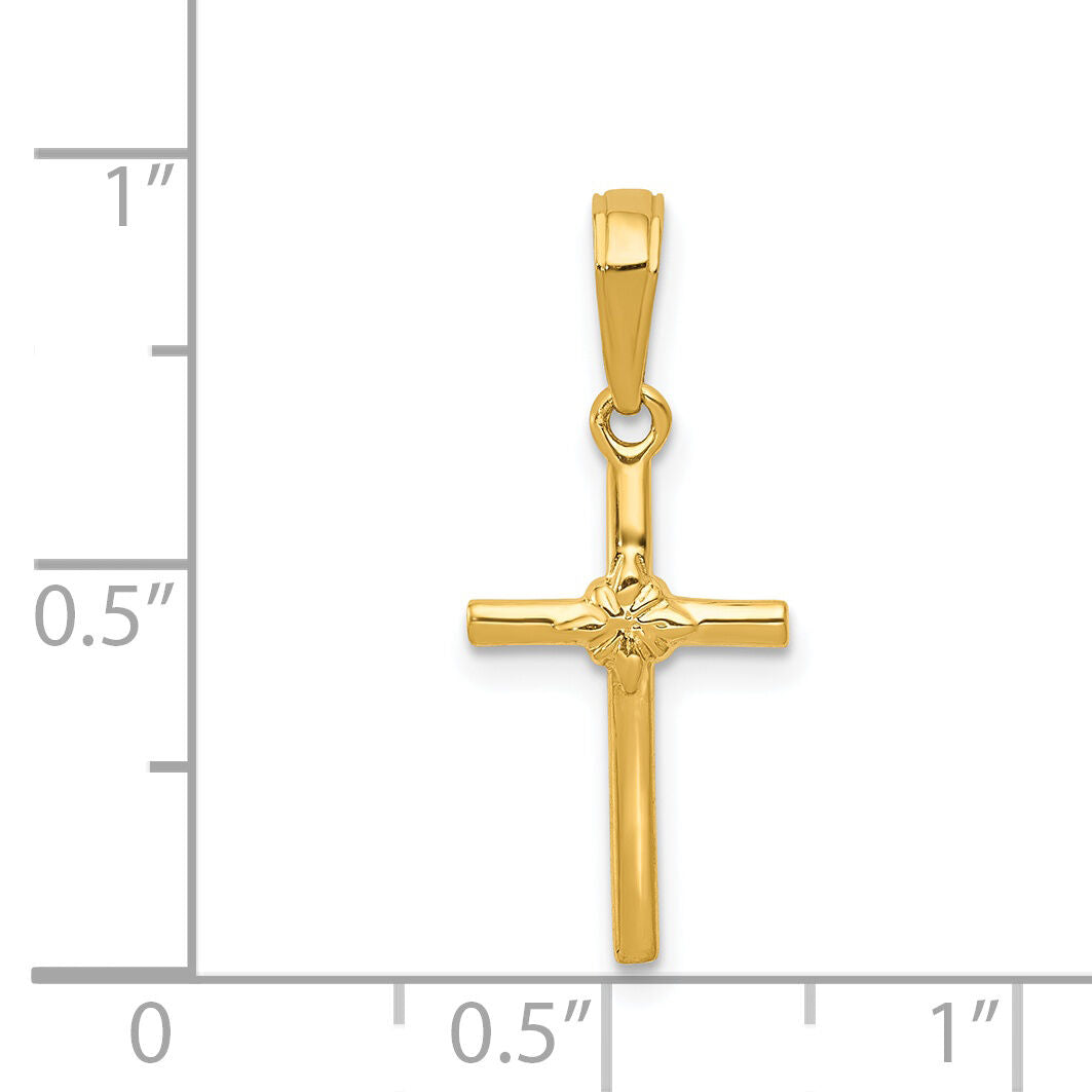 14k Polished Cross Charm-C3882