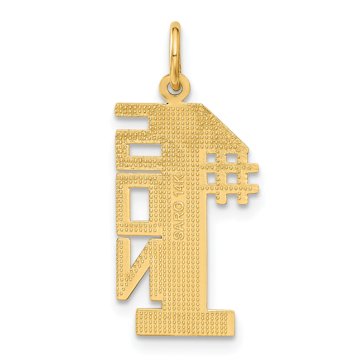 14k #1 SON Charm-C389