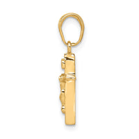 14k Small INRI Crucifix Pendant-C3894