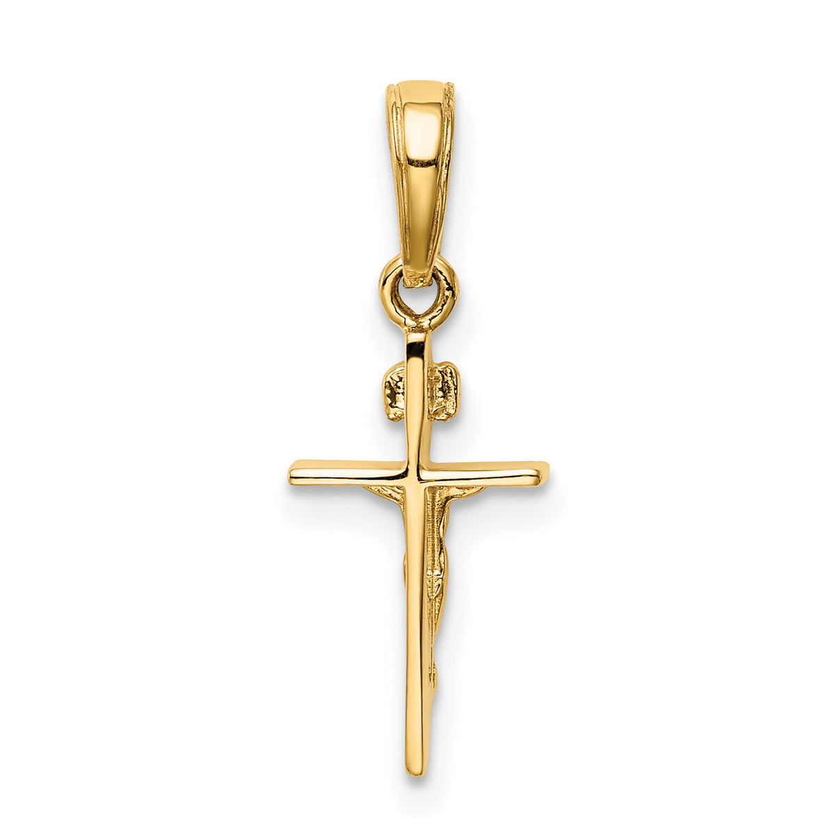14k Small INRI Crucifix Pendant-C3894