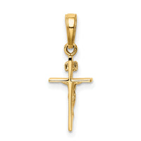 14k Small INRI Crucifix Pendant-C3894