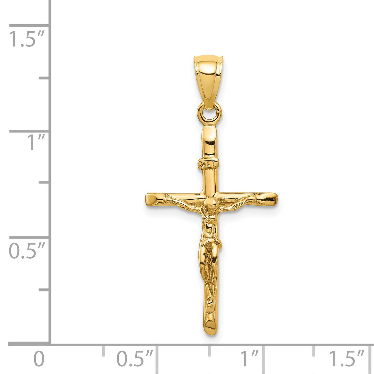 14k INRI Crucifix Pendant-C3895