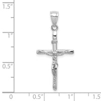 14K White Gold INRI Crucifix Pendant-C3895W
