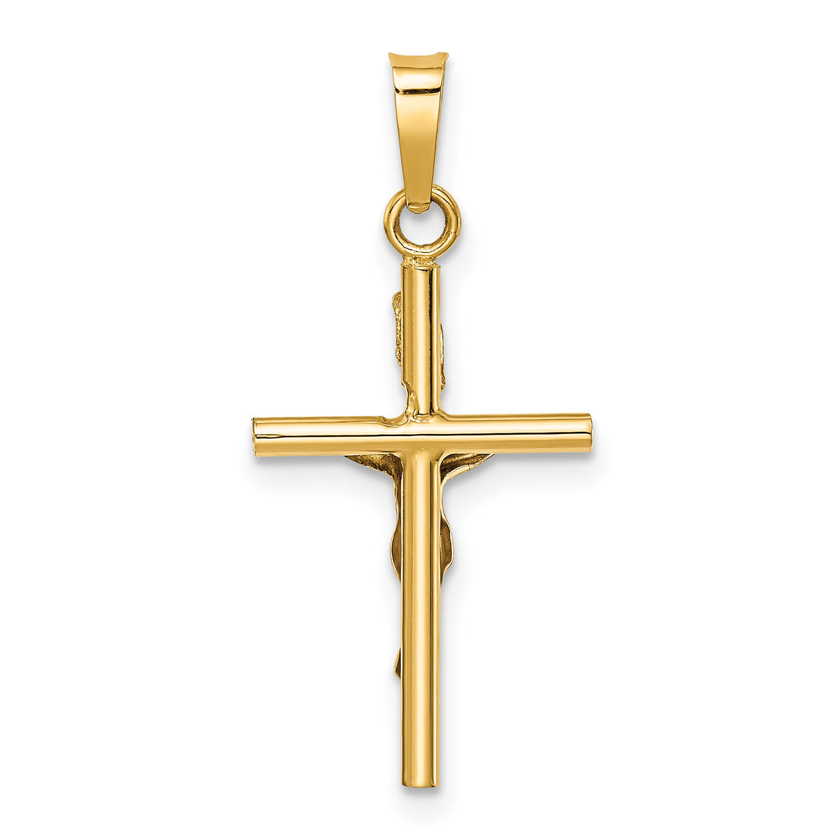 14k Two-tone INRI Crucifix Pendant-C3896